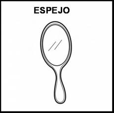ESPEJO (DE MANO) - Pictograma (blanco y negro)