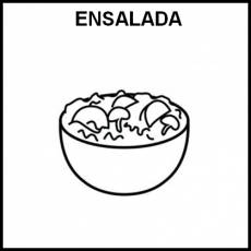 ENSALADA - Pictograma (blanco y negro)