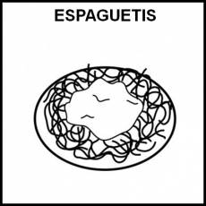 ESPAGUETIS - Pictograma (blanco y negro)