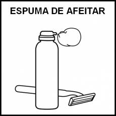 ESPUMA DE AFEITAR - Pictograma (blanco y negro)