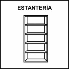 ESTANTERÍA - Pictograma (blanco y negro)