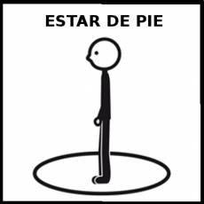 ESTAR DE PIE - Pictograma (blanco y negro)