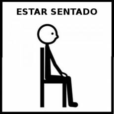 ESTAR SENTADO - Pictograma (blanco y negro)