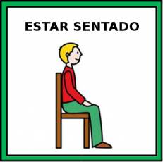 ESTAR SENTADO - Pictograma (color)