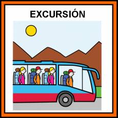 EXCURSIÓN (EN AUTOBÚS) - Pictograma (color)