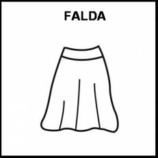 FALDA - Pictograma (blanco y negro)