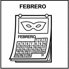 FEBRERO - Pictograma (blanco y negro)