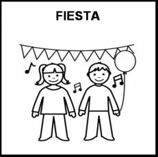 FIESTA - Pictograma (blanco y negro)