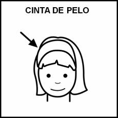 CINTA DEL PELO - Pictograma (blanco y negro)