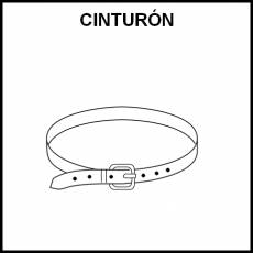 CINTURÓN - Pictograma (blanco y negro)