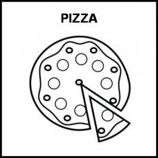 PIZZA - Pictograma (blanco y negro)