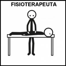 FISIOTERAPEUTA (HOMBRE) - Pictograma (blanco y negro)
