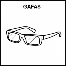 GAFAS - Pictograma (blanco y negro)