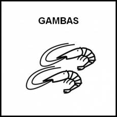 GAMBAS - Pictograma (blanco y negro)