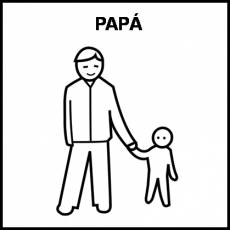 PAPÁ - Pictograma (blanco y negro)
