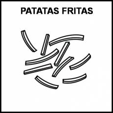 PATATAS FRITAS - Pictograma (blanco y negro)