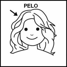 PELO - Pictograma (blanco y negro)