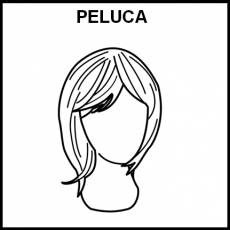 PELUCA - Pictograma (blanco y negro)