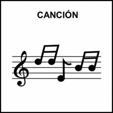 CANCIÓN - Pictograma (blanco y negro)