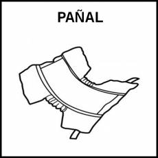 PAÑAL - Pictograma (blanco y negro)
