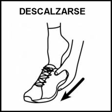 DESCALZARSE - Pictograma (blanco y negro)