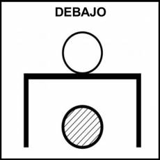 DEBAJO - Pictograma (blanco y negro)