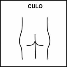 CULO - Pictograma (blanco y negro)