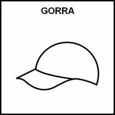 GORRA - Pictograma (blanco y negro)