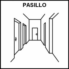 PASILLO - Pictograma (blanco y negro)