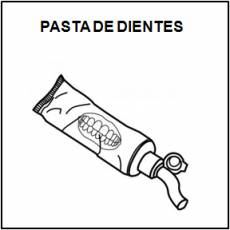 PASTA DE DIENTES - Pictograma (blanco y negro)