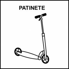 PATINETE - Pictograma (blanco y negro)