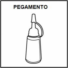 PEGAMENTO EN COLA - Pictograma (blanco y negro)