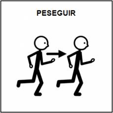 PERSEGUIR - Pictograma (blanco y negro)