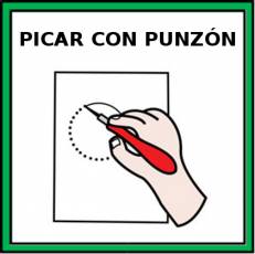 PICAR CON PUNZÓN - Pictograma (color)
