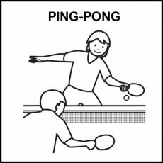 PING - PONG - Pictograma (blanco y negro)