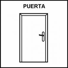 PUERTA - Pictograma (blanco y negro)