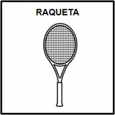 RAQUETA - Pictograma (blanco y negro)