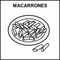 MACARRONES - Pictograma (blanco y negro)