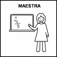 MAESTRA - Pictograma (blanco y negro)