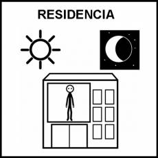 RESIDENCIA - Pictograma (blanco y negro)