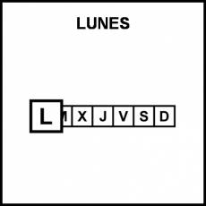 LUNES - Pictograma (blanco y negro)