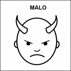 MALO - Pictograma (blanco y negro)