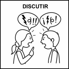 DISCUTIR - Pictograma (blanco y negro)