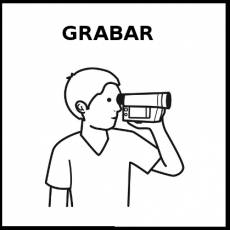 GRABAR (EN VÍDEO) - Pictograma (blanco y negro)