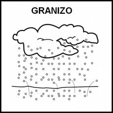 GRANIZO - Pictograma (blanco y negro)