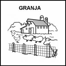 GRANJA - Pictograma (blanco y negro)
