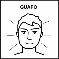 GUAPO - Pictograma (blanco y negro)