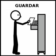 GUARDAR - Pictograma (blanco y negro)