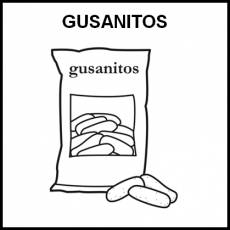 GUSANITOS - Pictograma (blanco y negro)