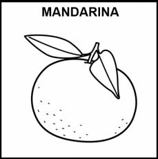 MANDARINA - Pictograma (blanco y negro)